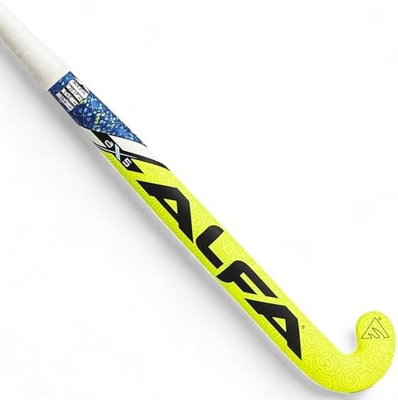 ALFA AX5 Hockey Stick| Color: Fluro Yellow | Size: 36.5" | Material: 50% Carbon Composite | Gender: Unisex | Scoop Bend for Drag Flicks | Ergonomic Grip for Control | Lightweight for Speed image number 4