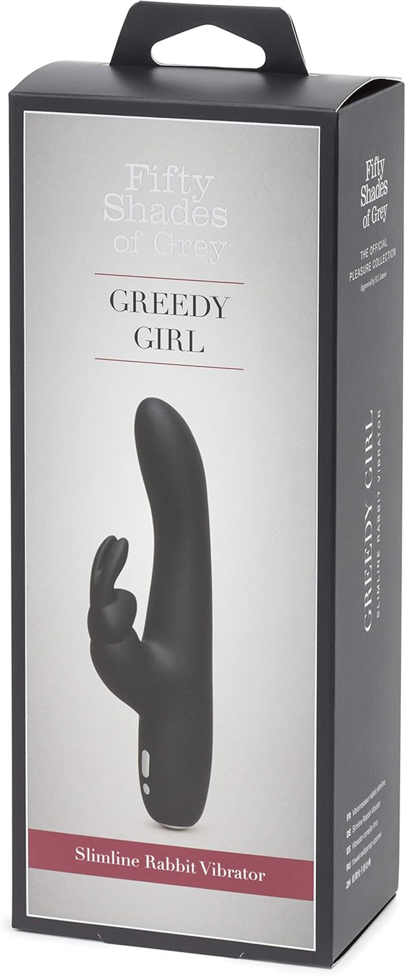 Fifty Shades of Grey Greedy Girl Rabbit Vibrator - 5 Inch Slimline Silicone G Spot Vibrator for Women - 9 Patterns & 3 Speeds Adult Sex Toy - Rechargeable & Waterproof - Black image number 6