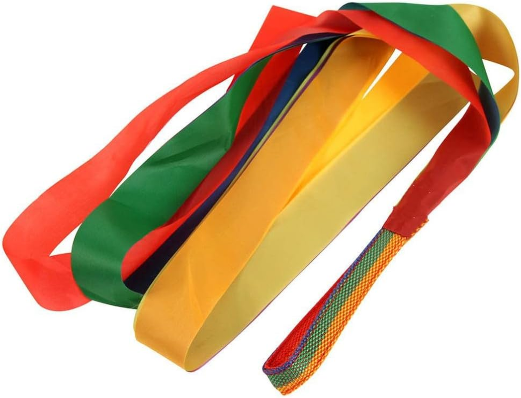 LERTREE 12 Pcs Rainbow Rhythm Ribbon Dance Wand Gymnastics Toys for Kids image number 3