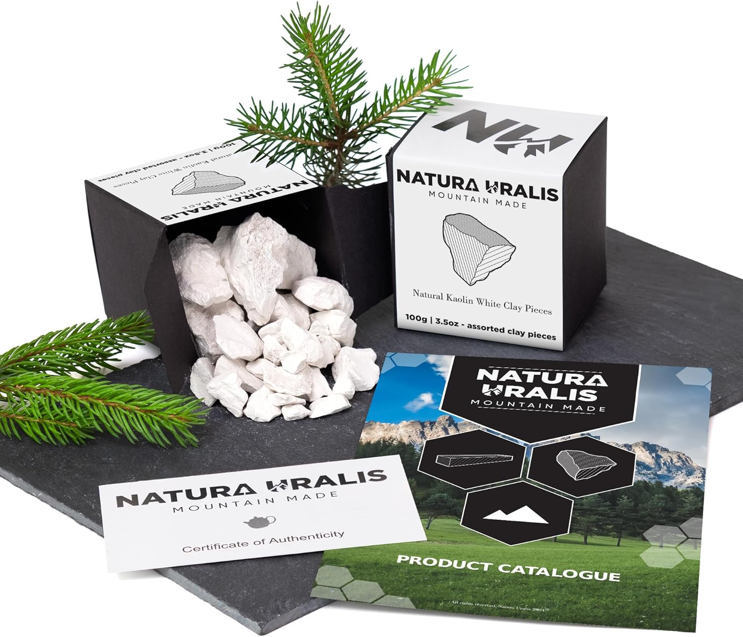 Kaolin White Clay | 100G of Natural White Clay, Pure White to Off-White - Amazing Crunch, Satisfying Earthy, Velvety and Firm Texture, ASMR Sensation image number 1