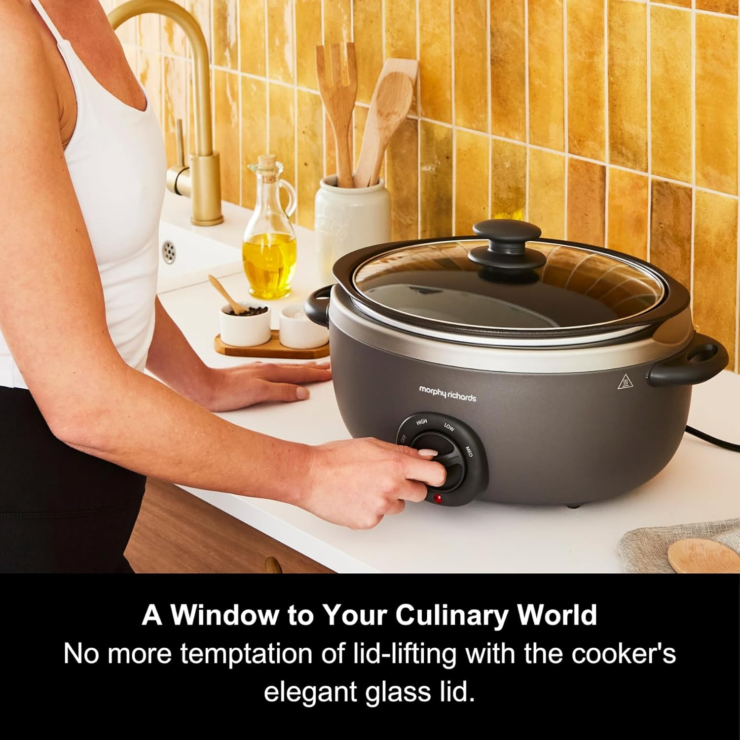 Morphy Richards 461022 Slow Cooker, Aluminium, 240 W, 6.5 Liters, Titanium image number 6