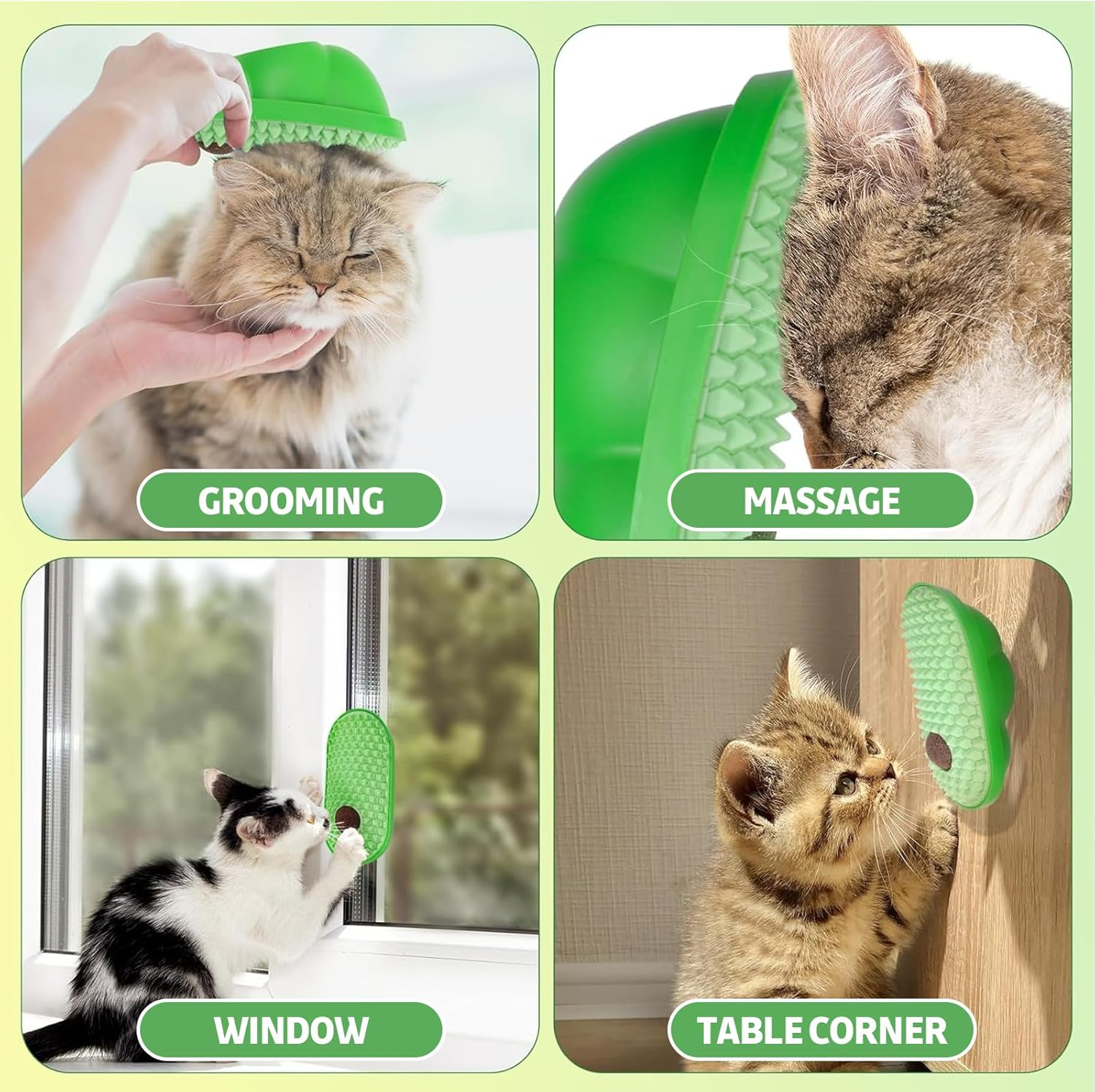 Pack of 2 Cat Toys, Bring 2 Catnip Balls and 2 Gall Balls, Catnip Ball for Cat Wall for Cats Licking, Healthy Kittens Teeth Cleaning, Self-Service Common image number 2