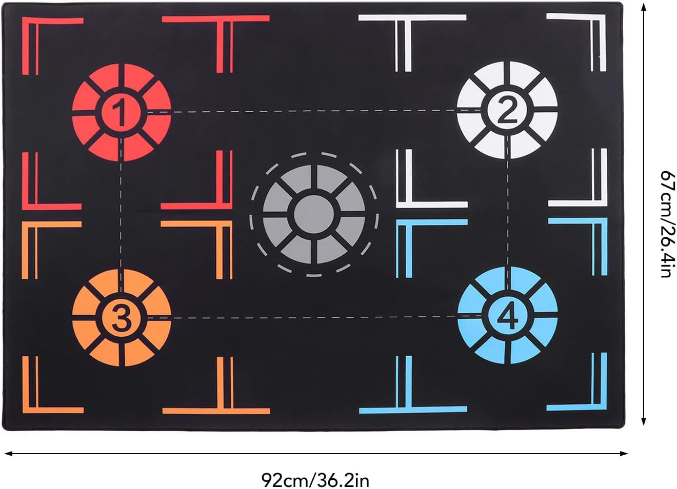 Basketball Training Mat, Footwork & Dribbling Practice Mat, Black, 67X92Cm, 2Mm Thick, Silent Non-Slip Rubber, Kids Basketball Training Mat