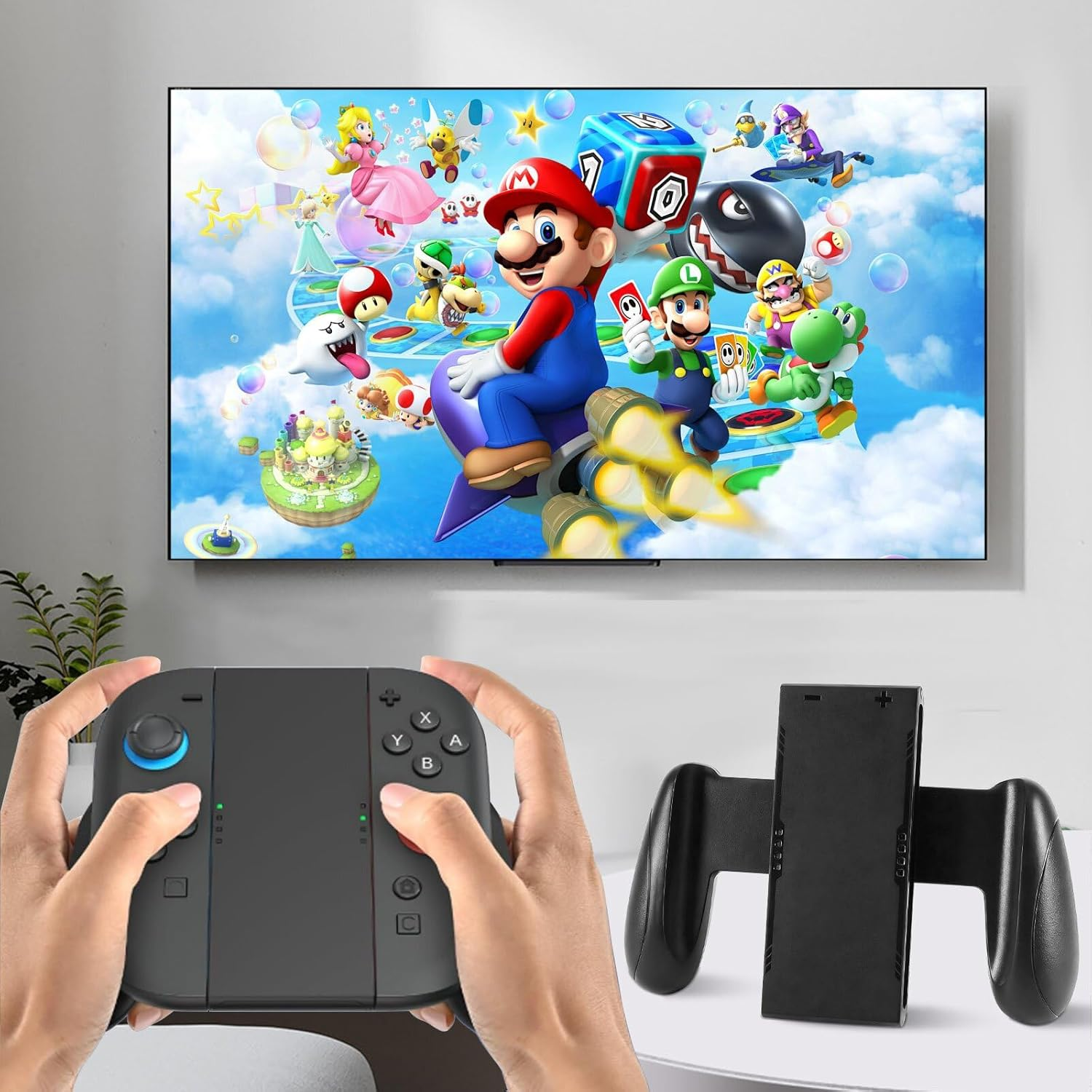 Crspexil Grip Holder for Switch 2 Joy Grip，Joy-Con Controller Grip，Nintendo Switch 2 Accessories, Reinforced with Silicone, Restoring the Beauty of Bare Metal image number 1