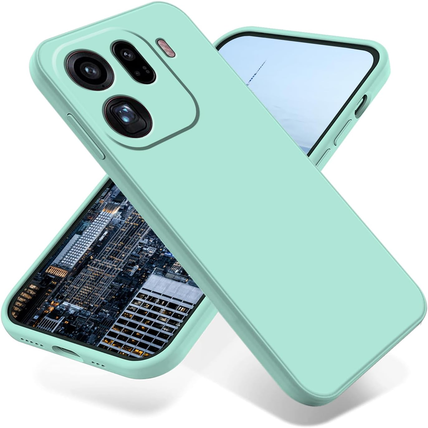 Wousunly for Oppo Find X9 Case Liquid Silicone TPU, Mobile Phone Case for Oppo Find X9 Thin Scratch-Resistant Soft Shockproof (Black)