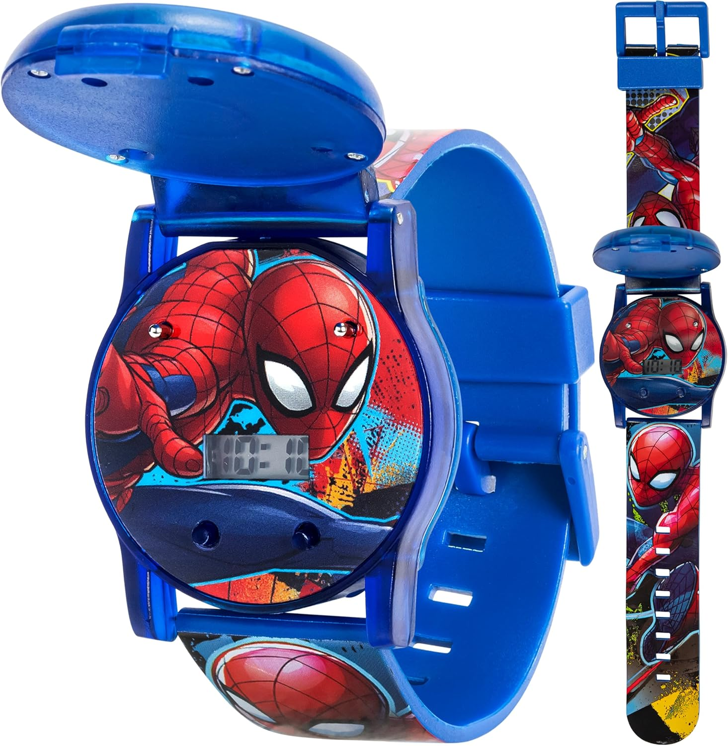 Accutime Marvel Spider-Man Digital Watch for Kids, Blue/Red 2, Digital Quartz image number 5