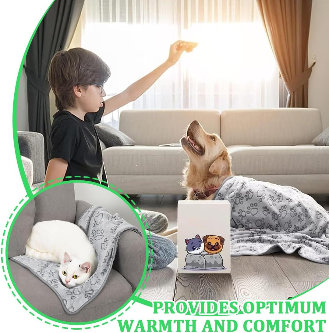 Dog Blanket Fluffy Cat Blanket Washable 52 X 76 Cm Soft Fleece Washable Fluffy Cat Blanket Pet Blanket for Small Medium Dogs Cats image number 1