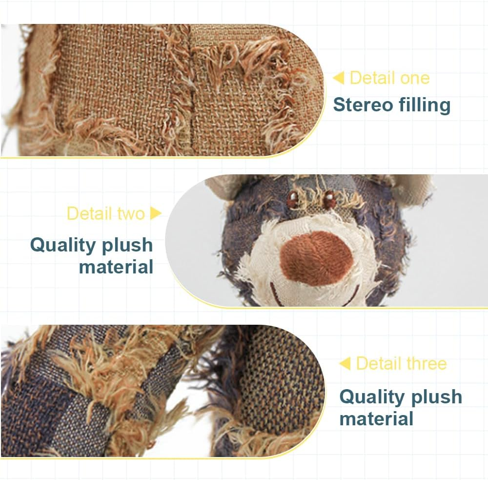 Indestructible Robust Bear, 2024 Upgraded Dog Companion for Heavy Chewers Large Small Dogs Toys for Heavy Chewers Unbreakable Stuffed Plush to Keep Them Busy (Navy, Large) image number 6