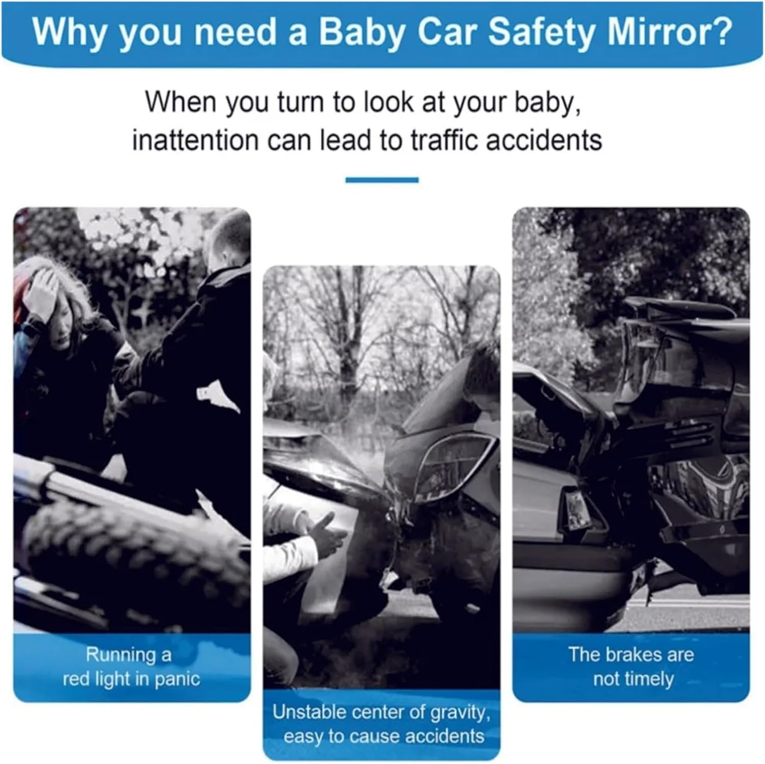 Clip-On Baby Rearview Mirror for Car &ndash; Adjustable Convex Mirror for Back Seat &ndash; Easy Installation on Sun Visor &ndash; Safe & Durable for Trucks, Cars, and Suvs image number 6