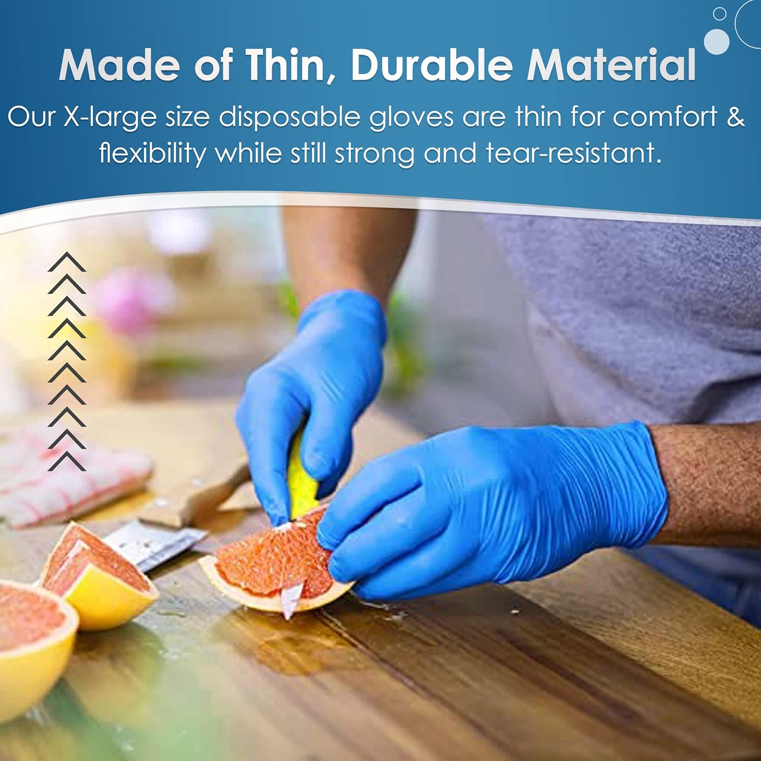 Medicom Powder Free Vinyl Gloves 100-Pieces, X-Large, Blue image number 6