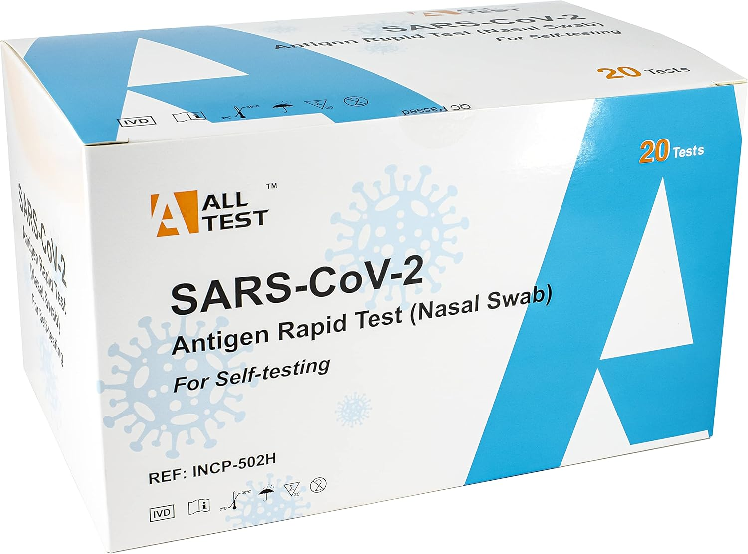 Alltest COVID-19 Antigen Rapid Nasal Self-Test Kit &ndash; 20 Pack &ndash; ARTG 376310 &ndash; Easy to Use, Reliable Results at Home, Non-Invasive, Fast Detection image number 1