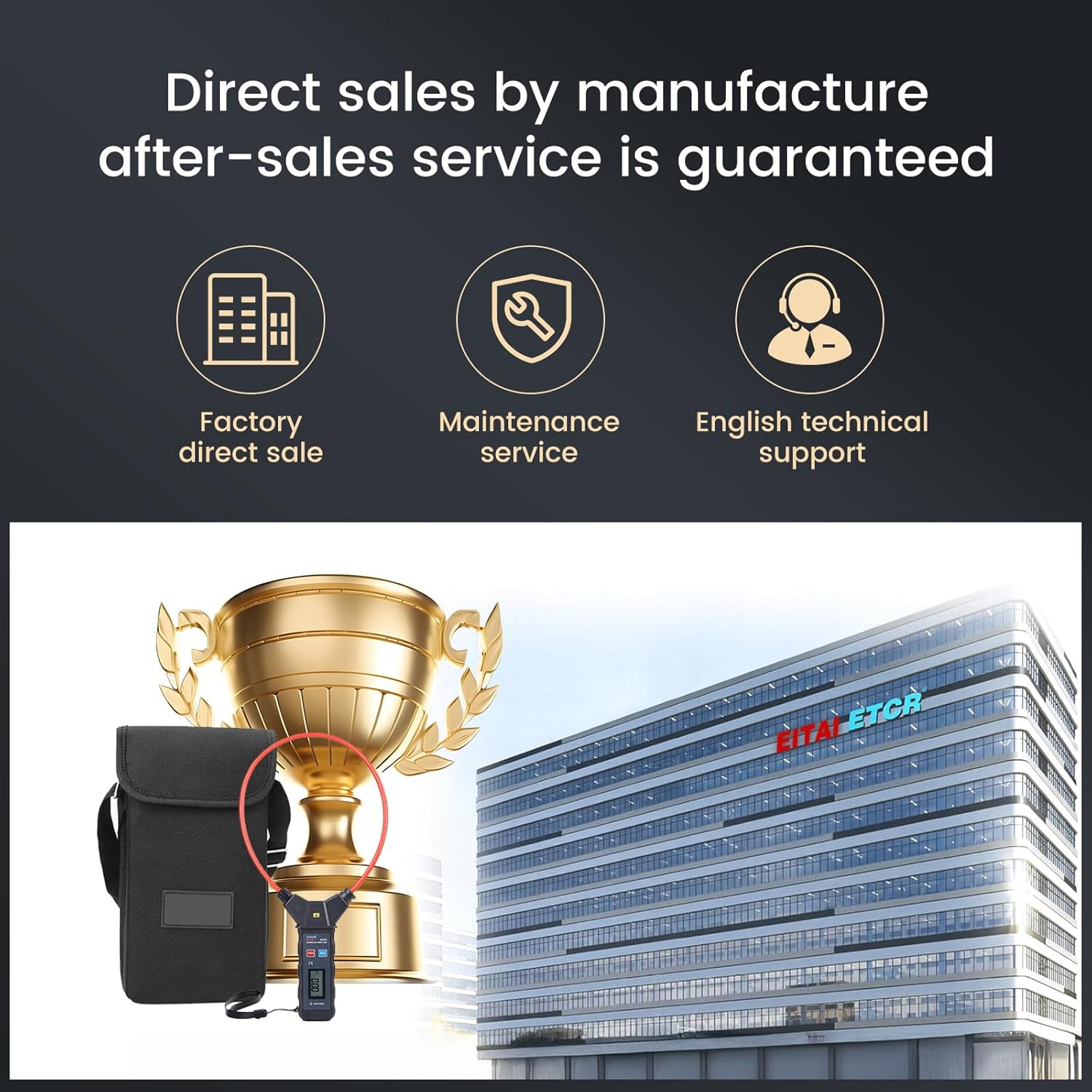 EITAI-ETCR6900 Digital Flexible Clamp Meter, AC 0.00A-9999A, &Phi;200Mm/7.9Inch, Manufacturer Direct Sales, Rogowski Amp Large Current, Leakage Current Clamp Meter image number 6