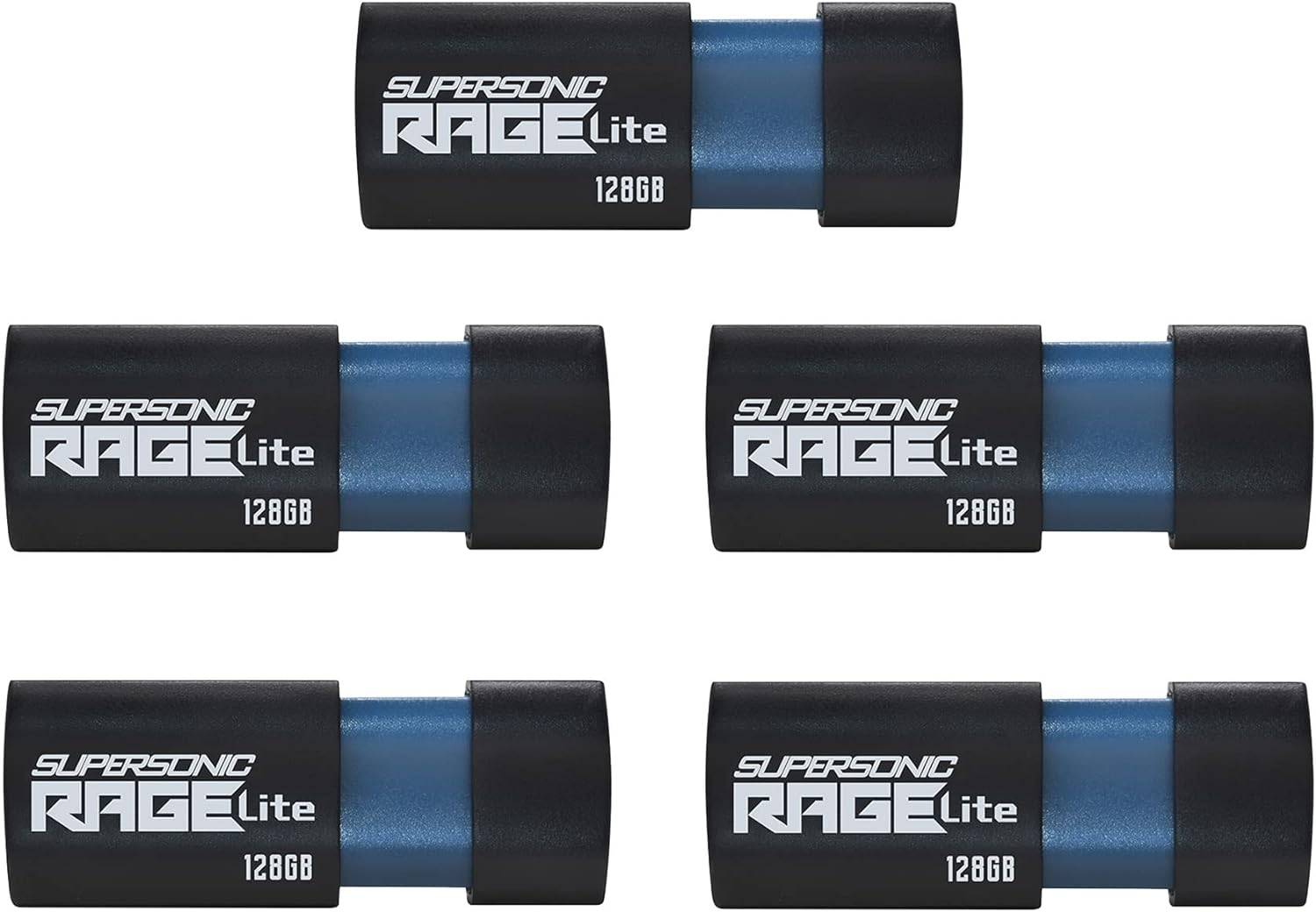 Patriot Supersonic Rage Lite USB 3.2 Gen 1 Flash Drive - 32GB 5 Pack, Lot of 5 - PEF32GRLB325 image number 3