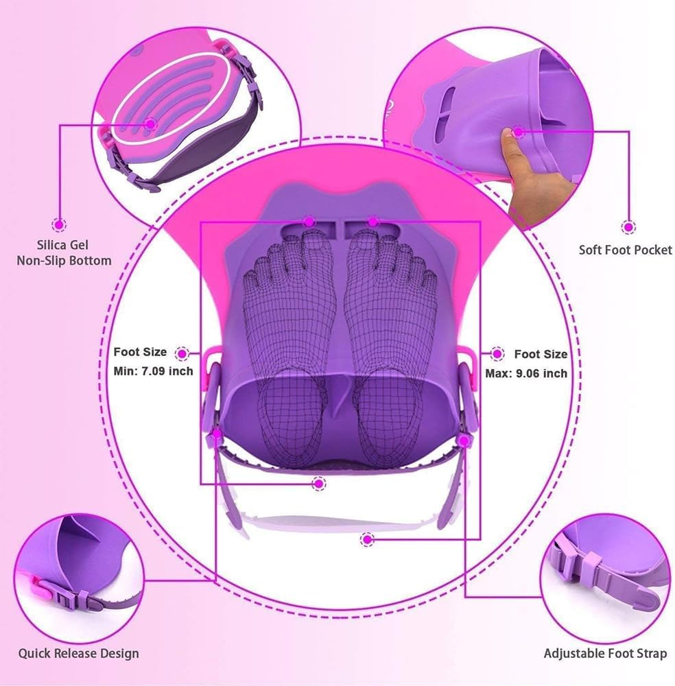 Adjustable Mermaid Tail Mermaid Tails Training Diving Swimming Flippers for Children and Adults Monofin Submersible Mermaid Fin Flippers image number 1