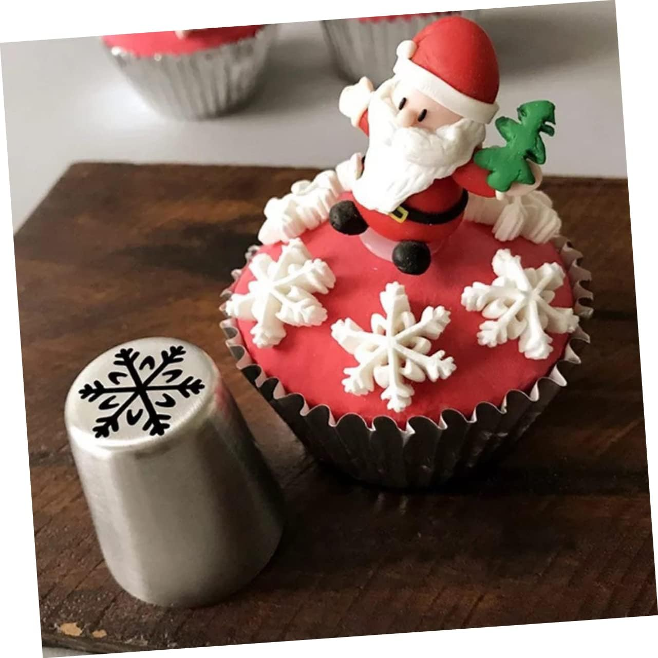 5Pcs Stainless Steel Decorating Nozzle Piping Tips Kit for Cake Christmas Piping Tip Baking Supplies for Cupcake Cake Home Decorations image number 4