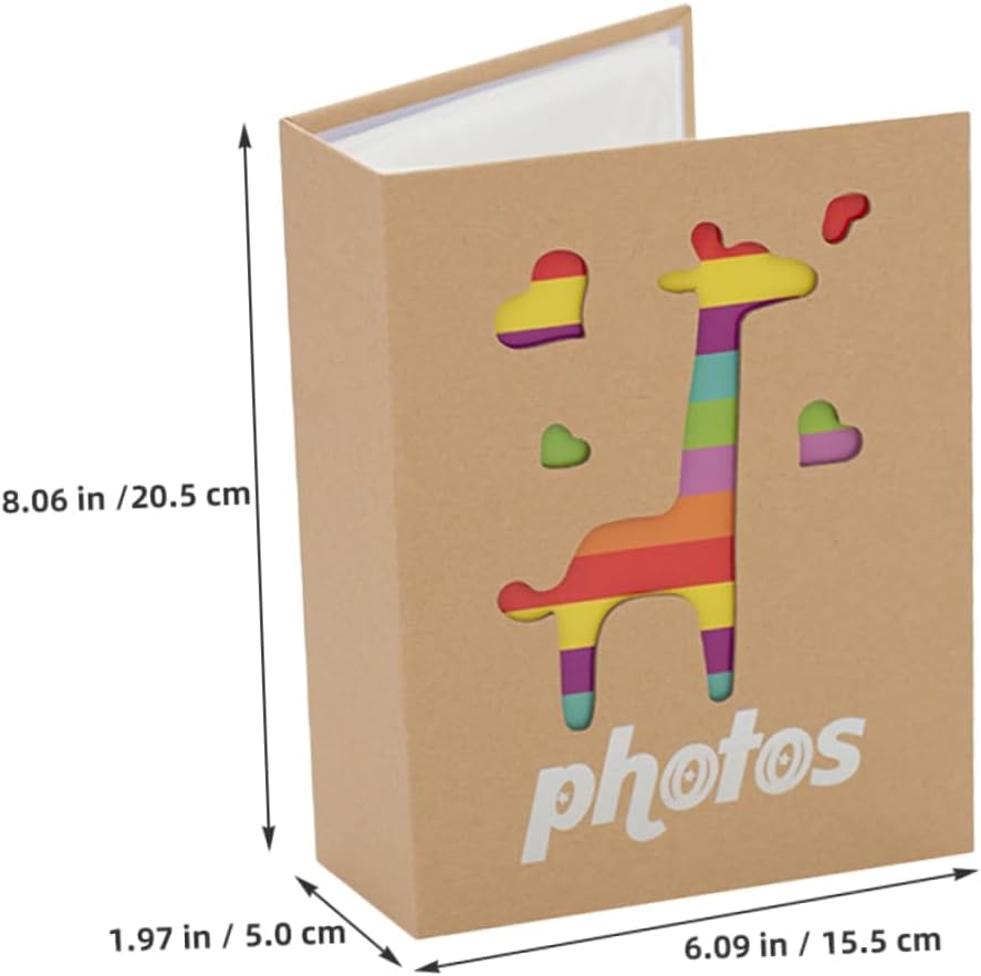 KOMBIUDA Elegant Photo Album for Scrapbook Album Colorful Cheetah Pattern 200 Pages 5X7 Inches Keepsake for Baby Boy or Baby Girl image number 2