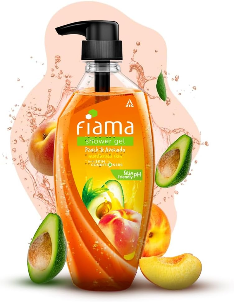 Fiama Shower Gel - Peach & Avocado, for Moisturised Skin, with Skin Conditioners, 500 Ml image number 3