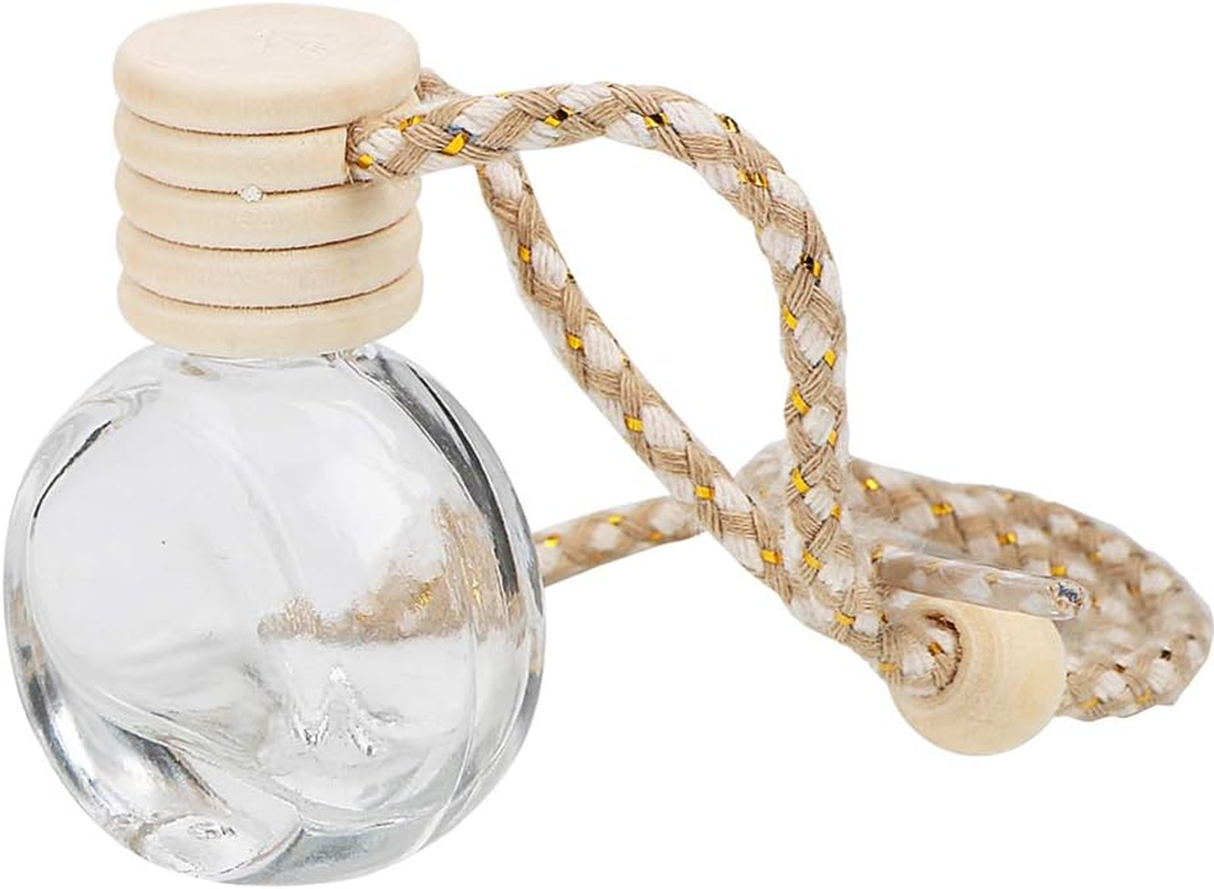 Car Aromatherapy Essential Oil Diffuser Bottle,10 Pack Car Air Freshener Bottle Empty Hanging Perfume Bottle Fragrance Decor Accessories Auto Window Ornament (Round) image number 4