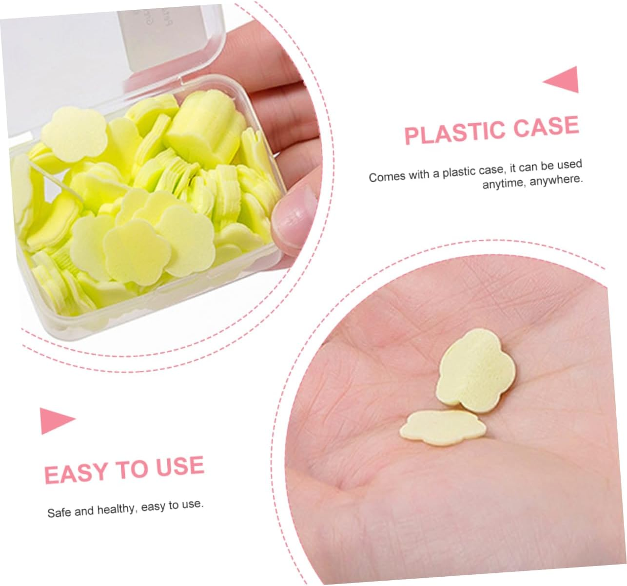 Yardwe 16-Box Set of Portable Travel Soap Flakes Disposable Paper Soap Sheets for Hand Washing Scented Lemon Milk Rose and Jasmine for Camping and Travel image number 1