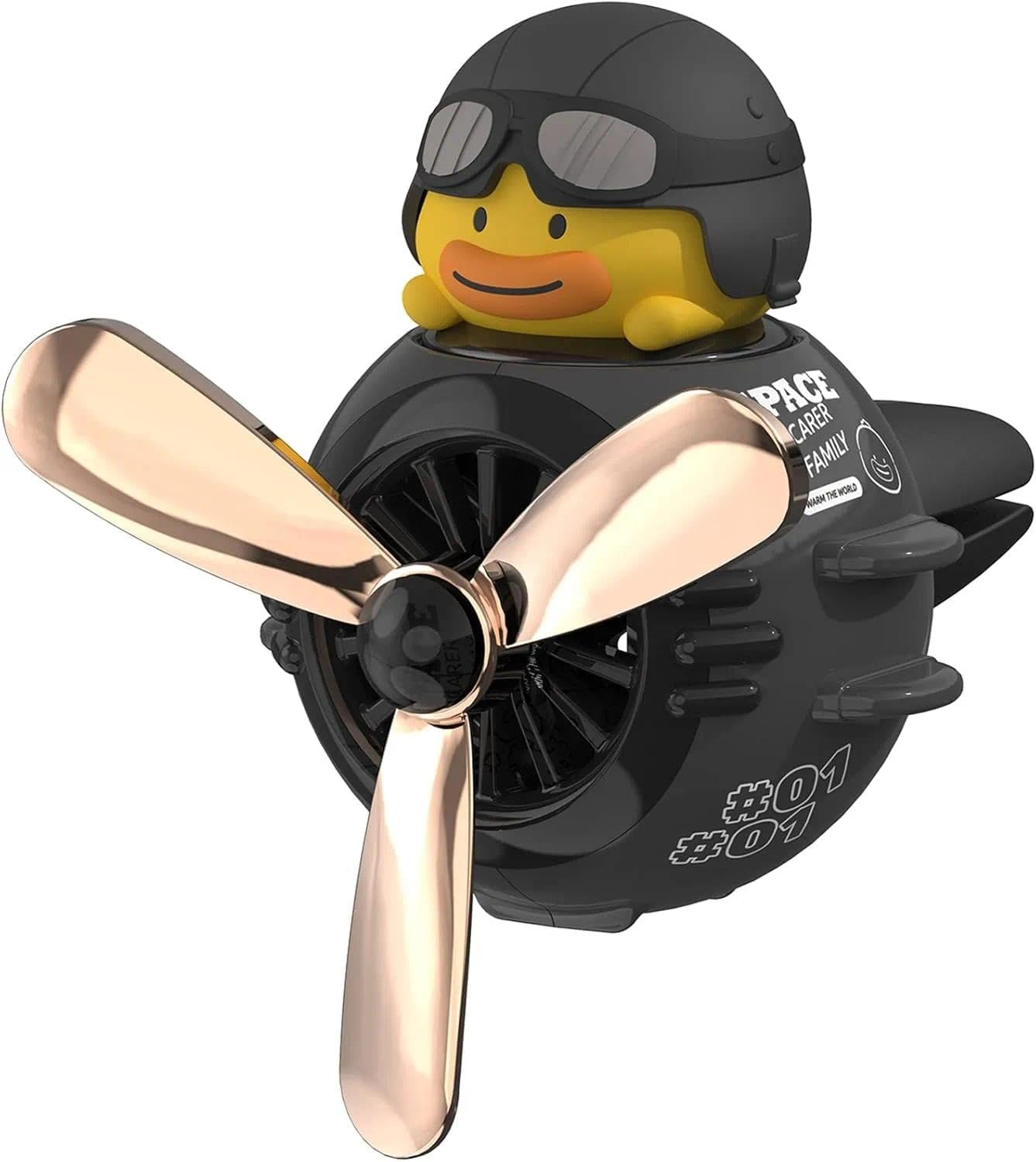 Cute Car Air Freshener Diffuser, Rotating Propeller Cartoon Air Outlet Fan, Creative Automotive Perfume Decoration for Cars Ruibex image number 2