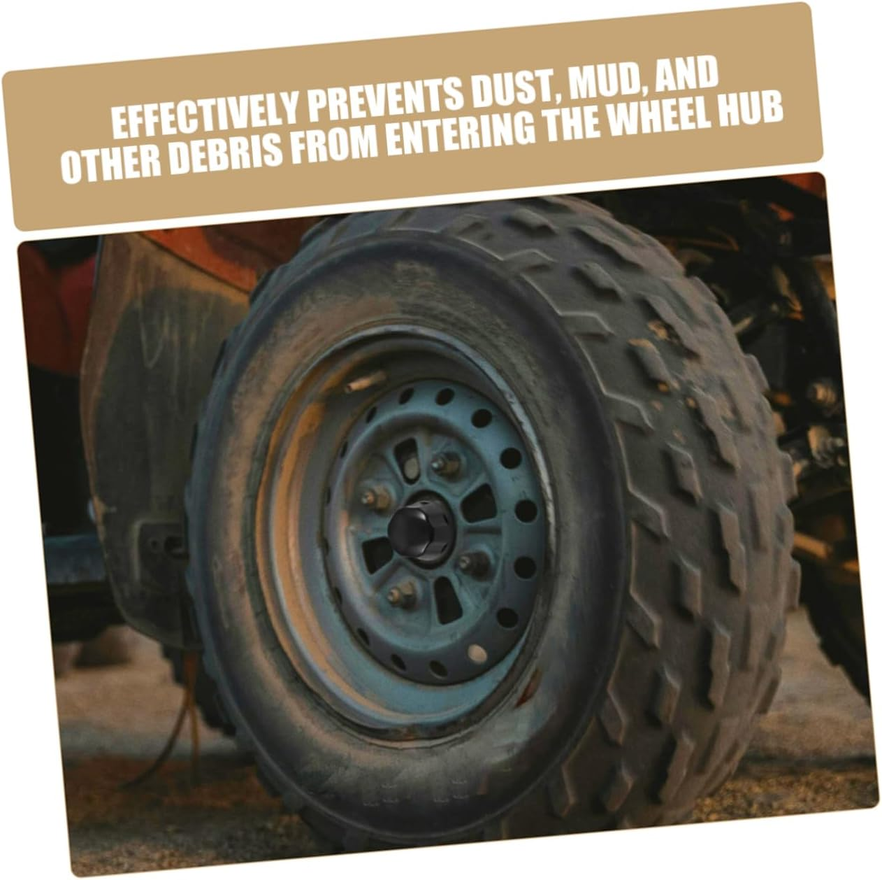 Generic Rubber Wheel Hub Caps 16 Wheel Covers Set of 4 for ATV ATV Go Kart 110Cc 250Cc Replacement Rim Hub Cap Rustproof Weatherproof image number 3