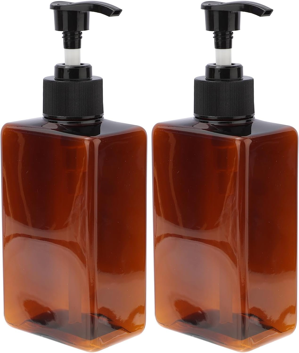PAMINGONO Soap Dispenser Bottle 2Pcs 280Ml Amber Refillable Plastic Pump Bottles for DIY Body Lotions and Essential Oil Blends Bathroom and Kitchen Use Random Color image number 3