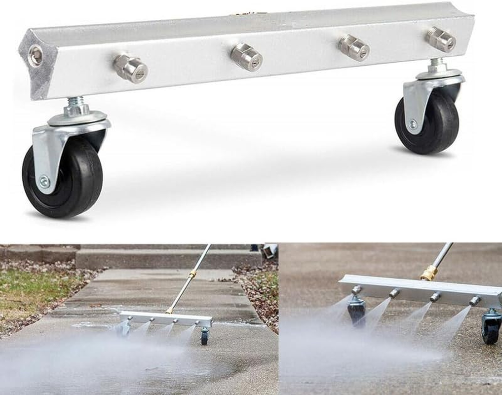 TMP Professional 4800PSI High Pressure Surface Cleaner Water Broom, 4 Nozzle Attachment for Road, Driveway & Floor Cleaning