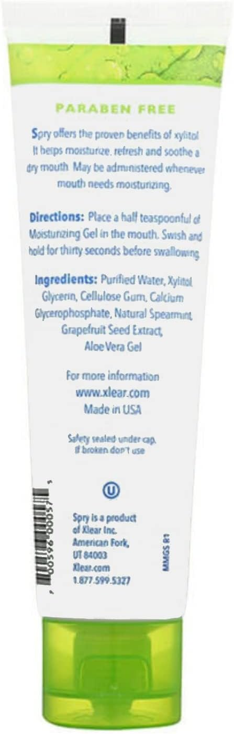 Spry Natural Xylitol Dry Mouth Relief Gel - Long Lasting, Sugar-Free Moisturizer, Stimulate Saliva Flow and Stop Bad Breath, Spearmint Flavor, 2 Oz image number 1