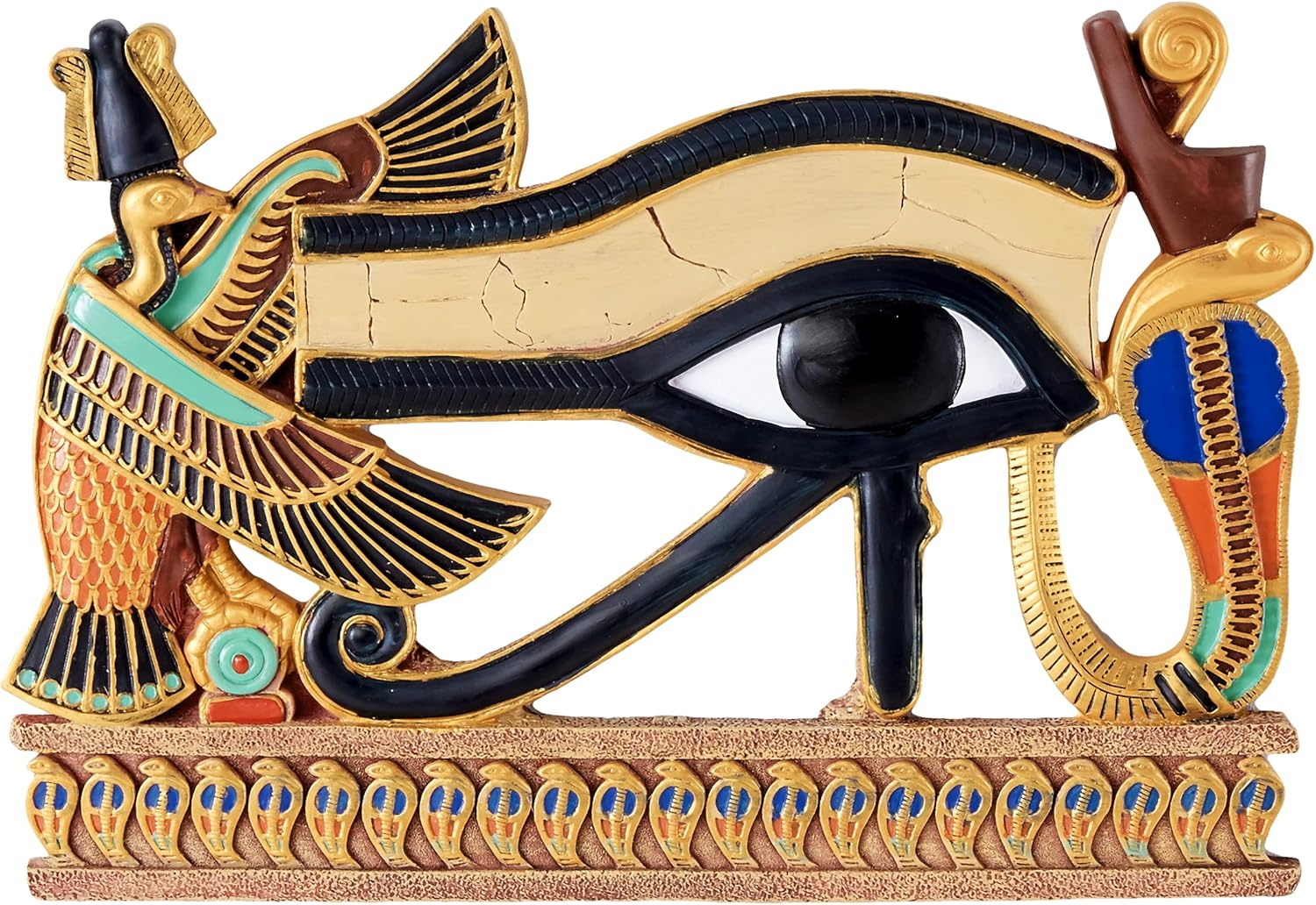 Design Toscano QL124212 Egyptian Eye of Horus Wall Sculpture, Full Color image number 4