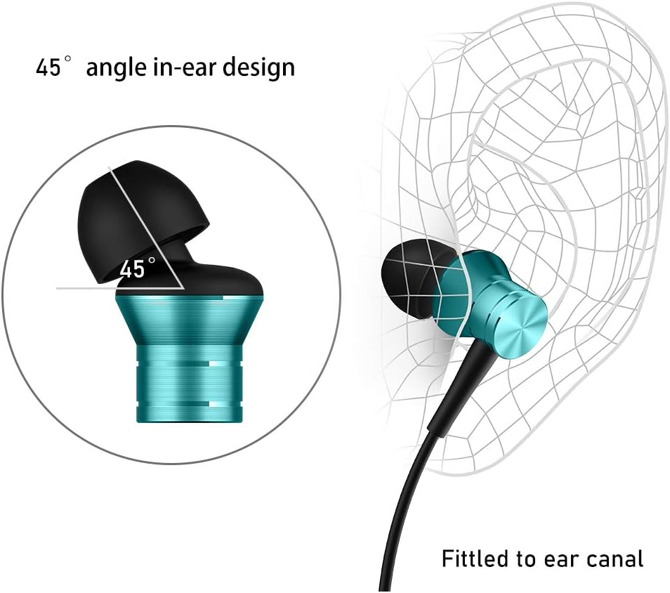 1MORE in Ear Earphones with Microphone，3.5Mm Wired Earphones for Pc/Smartphone, Headphone with Mic，Voice Control, Piston Fit Earphone, Blue image number 5