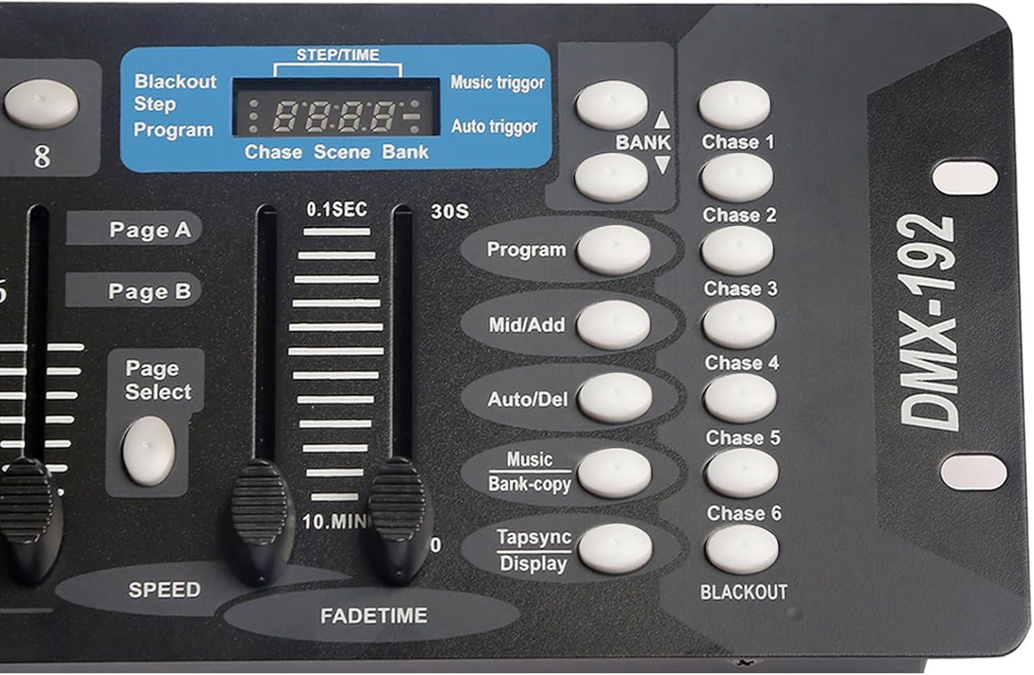 DMX512 Light Controller, 192 Channel DMX Board with 2M/6.6 Ft DMX Cable, DJ Stage Lighting Console image number 4