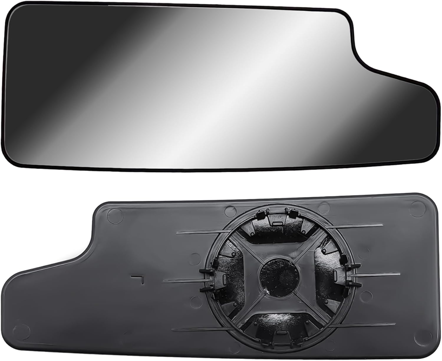 Replacement Driver Left Side Door Towing Mirror Lower Small Glass Convex No Heated with Back Plate for Chevrolet Silverado and GMC Sierra 1500 2500 HD 3500 HD from 2019 to 2024