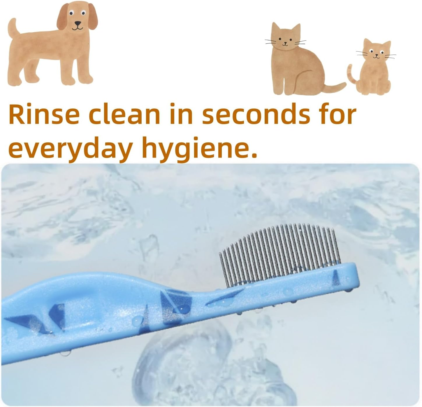 Kawlxpp Mini Pet Face & Detail Grooming Set Rounded-Tip Stainless Steel Comb & Scissors Safe for Eyes, Paws & Sensitive Areas 2-Piece Kit for Dogs & Cats image number 6