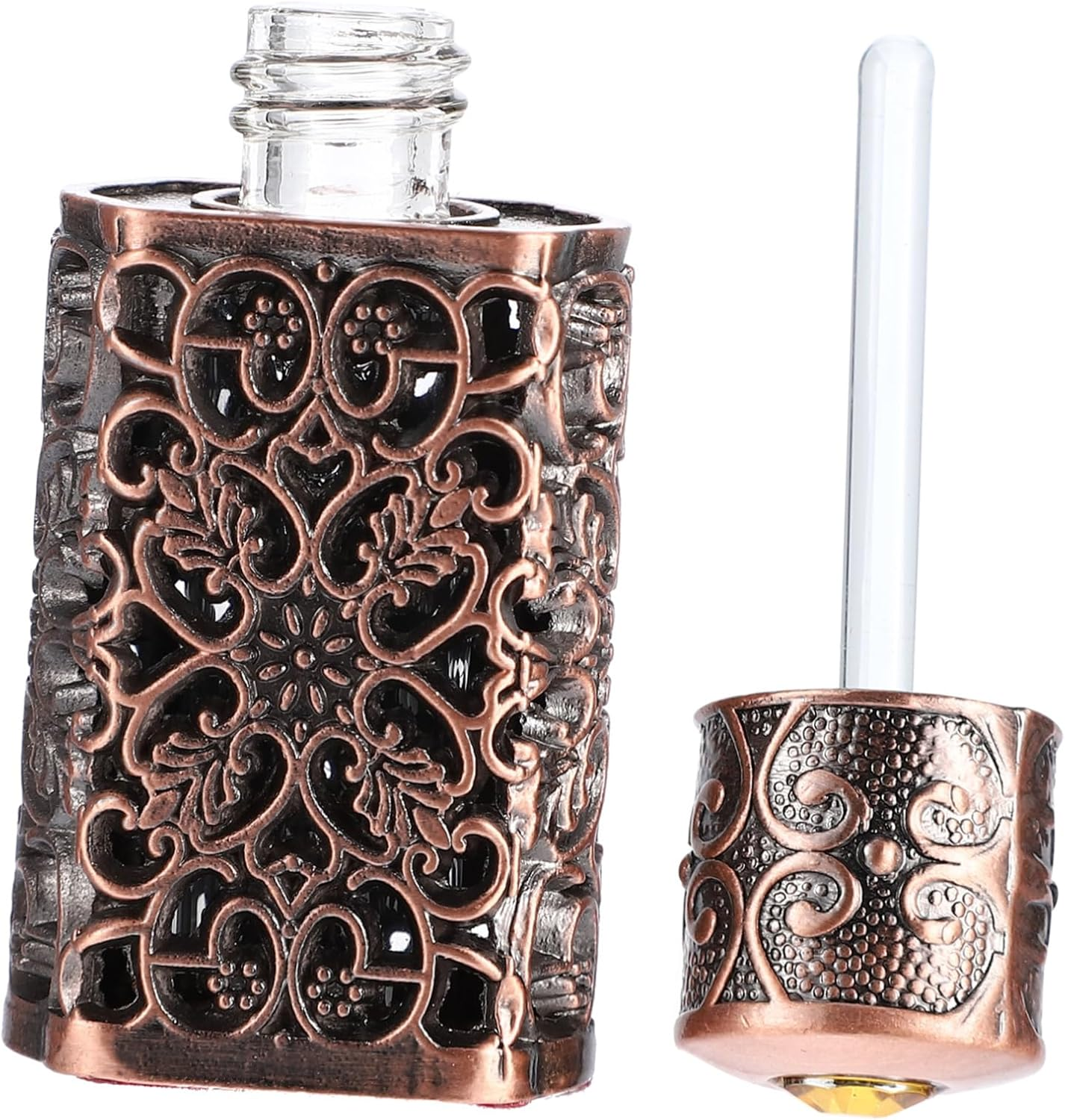 Anneome 2Pcs Leakproof Perfume Bottles Set in Metal Glass for Oil Storage Crafts image number 4