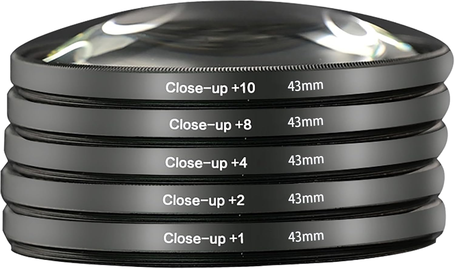 Tunghey Close-Up Filter Kit 5 Pieces(+1,+2,+4,+8,+10) Macro Filter Accessory Close-Up Lens Filter Kit Set for DSLR Camera (82Mm)