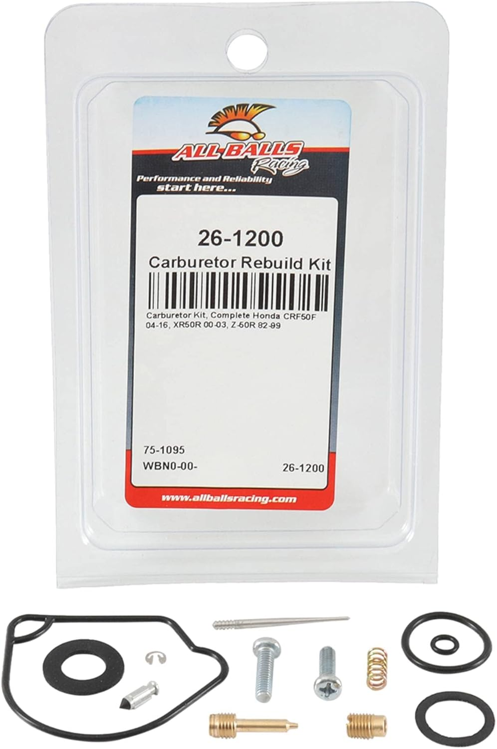 All Balls 26-1200 Carburetor Rebuild Kit image number 3