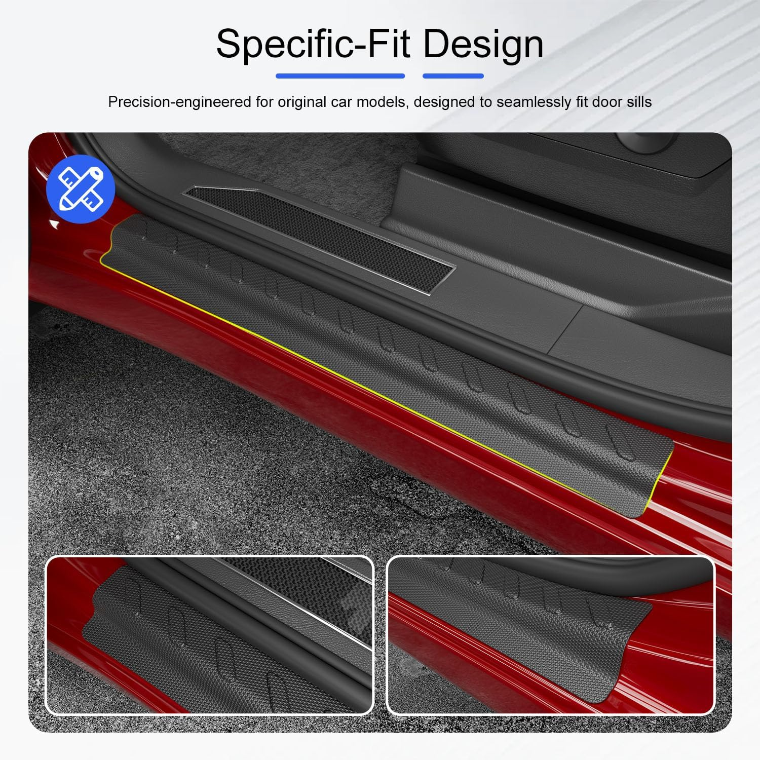 Czmenghe Exterior Door Sill Protector Compatible with 2019-2025 Chevy Silverado GMC Sierra 1500 Door Sill Guard Replacement for 2019-2025 Chevy Silverado Accessories image number 2