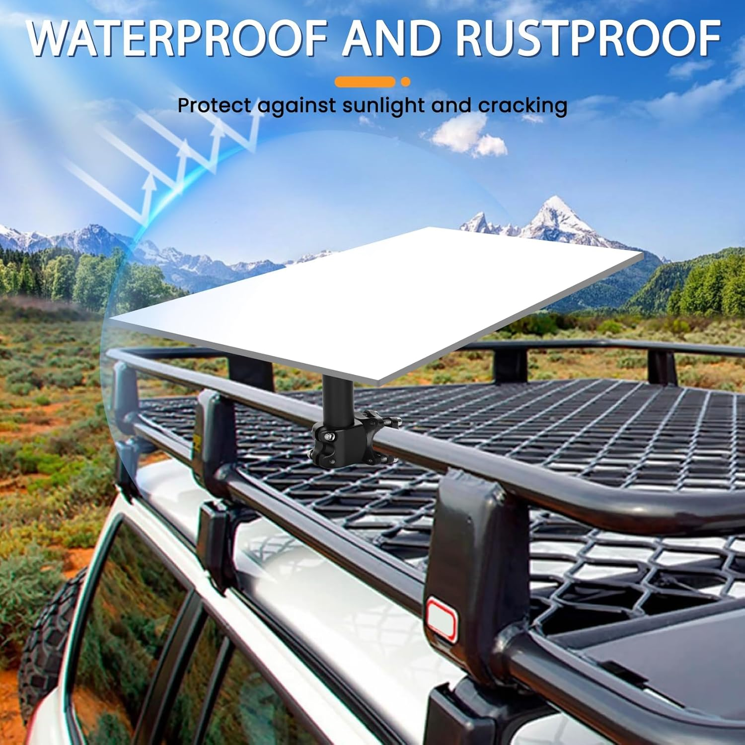 Starlink Gen 3 Roof Rack Mount, Load Capacity up to 200 Pounds, Starlink Gen 3 RV Ladder Mount, Suitable for Pipe Diameters of 0.8-1.17In, Starlink Gen 3 Mount, Suitable for Rvs, Any Horizontal Bar image number 3