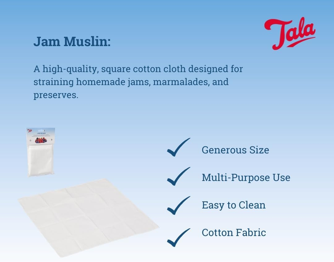 Tala Jam Muslin Cloths for Effective Straining and Washing Fruits, Made with Natural Cotton and Can Be Used as a Cheese Cloths image number 3