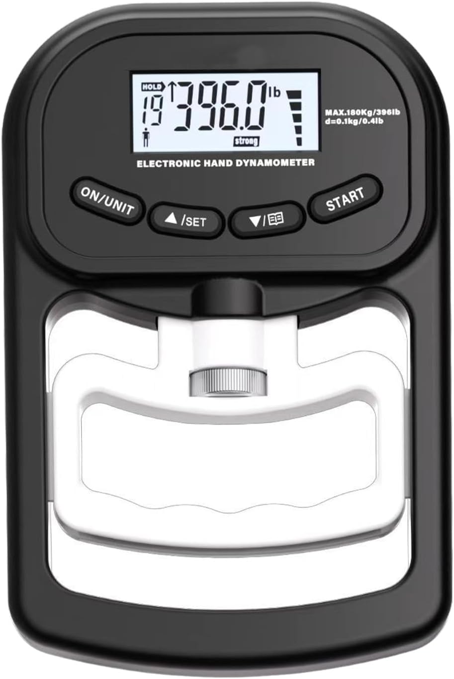 Grip Strength Tester, Grip Trainer, 396Lbs / 180Kg Electronic Hand Gripper Strength Trainer with LCD Display, Gripping Strengthener for Sport, Home, School, Clinic Use