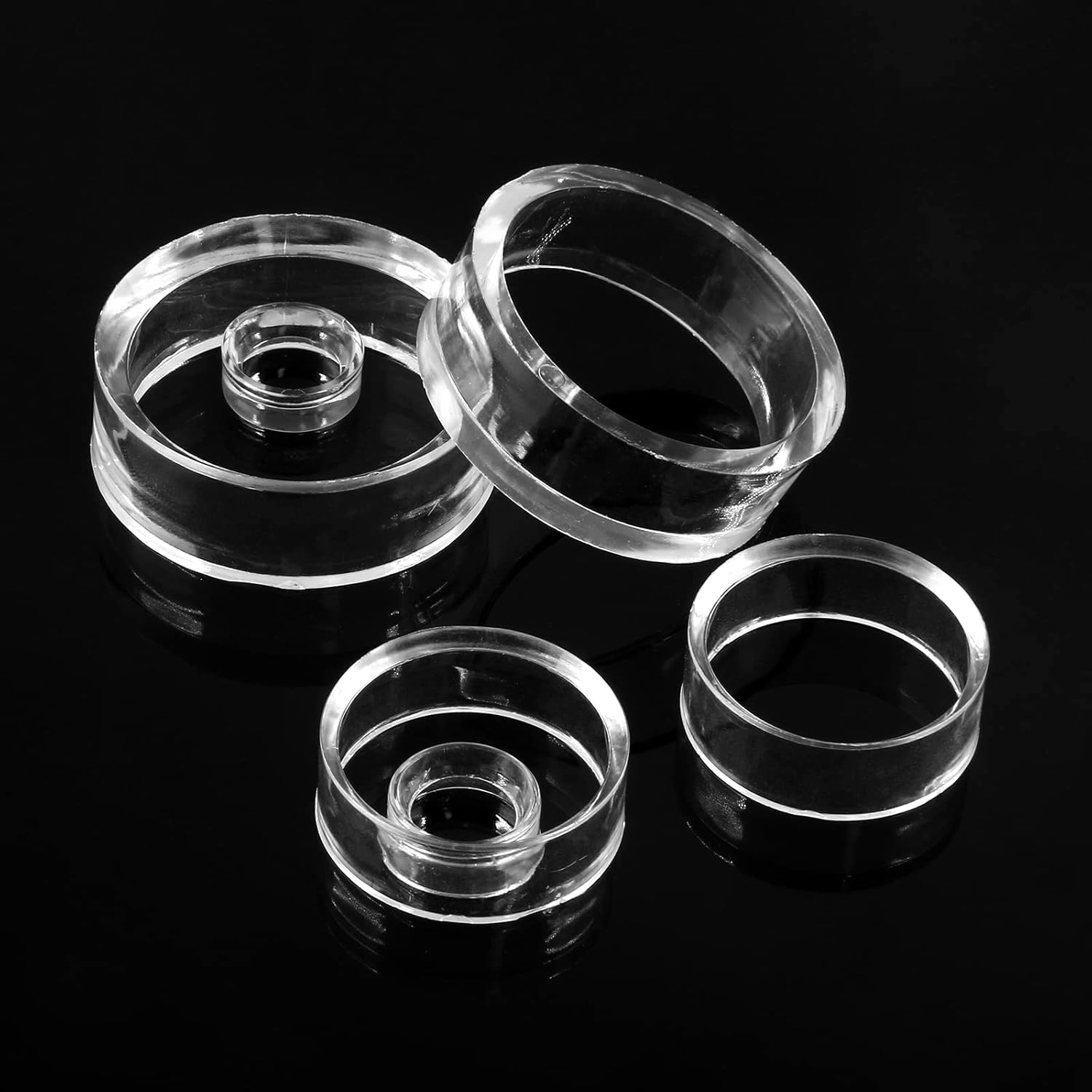 Coufce Acrylic Sphere Stand, Clear Ball Stand, round Spheres Display Stands for Golf Ball, Crystal Ball, Baseball, Softball, Marbles, (6Small+6Medium+6Large) image number 3