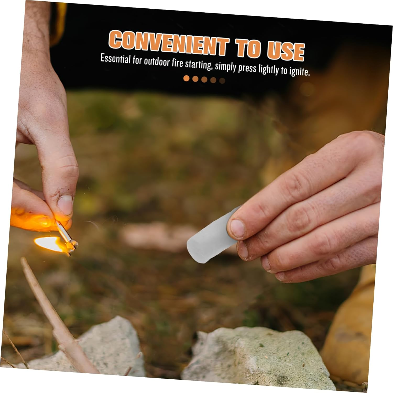 Kisangel 10 Pack Quick Ignition Camping Fire Starters Absorbent Cotton Wicks for Easy Outdoor Fire Lighting image number 3