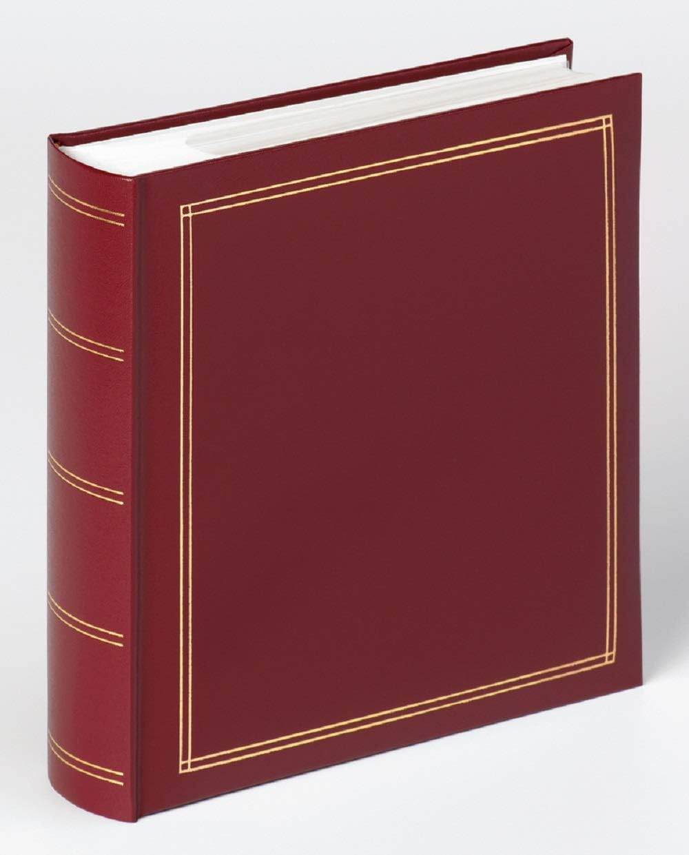 Walther Design Photo Album Red 200 Photos 10 X 15 Cm Memo Album Imitation Leather with Embossing, Monza ME-138-R