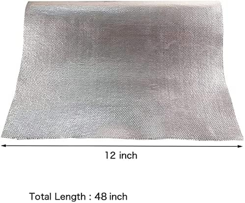 12'' X 48''Aluminized Heat Shield Mat Thermal Barrier Adhesive Backed Heat Blanket, Fiberglass Insulation Reflective Material High Temp Protection image number 4