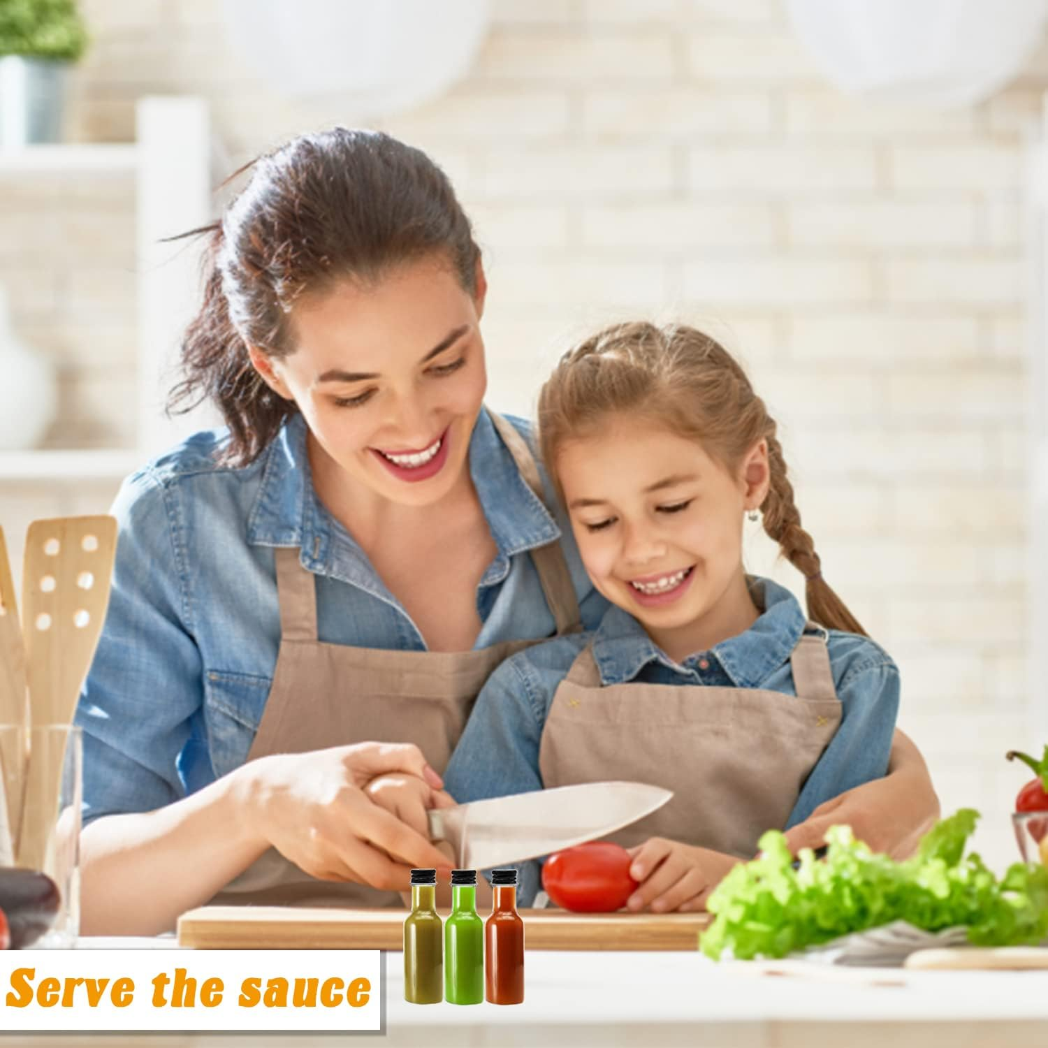 Qiuttnqn Mini Liquor Bottles,50 Pack Empty Spirit Bottles with Black Cap,1Oz/30Ml Alcohol 20 Funnels,Miniature for Weddings,Party Favors image number 1