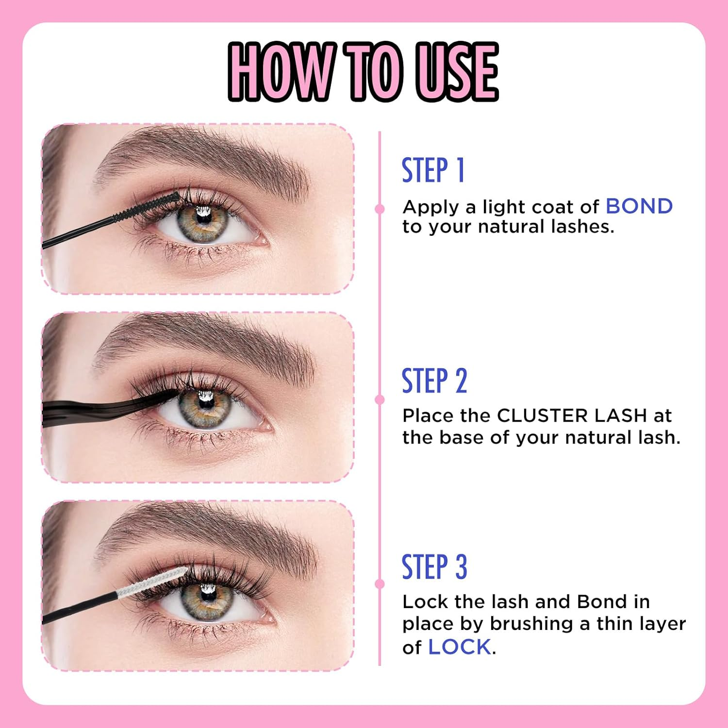 BEPHOLAN Lash Bond and Seal, DIY Eyelash Extension Bond & Seal, Lash Glue Mascara Infused with Biotin & Vitamin E&ndash;Super Strong Hold & Latex Free, Suitable for Sensitive Eyes, 0.30 Oz image number 6