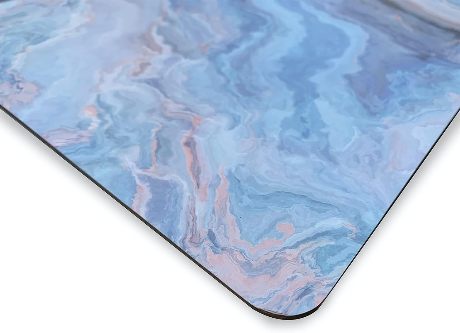 Dainty Home Marble Cork Place Mats Rectangle Navy 12"X18" Set of 2 Washable Placemats Heat Resistant Placemats Non Slip Table Placemats image number 5