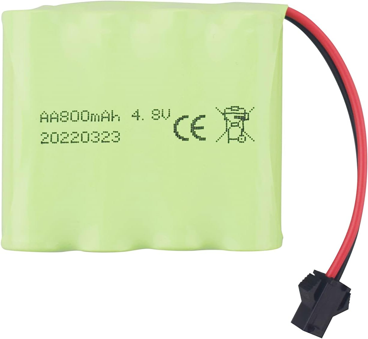 2PCS AA 4.8V 800Mah Rechargeable RC Car Battery SM2P Plug RC Truck Stunt Car Excavator Car Battery and USB Charging Cable image number 1