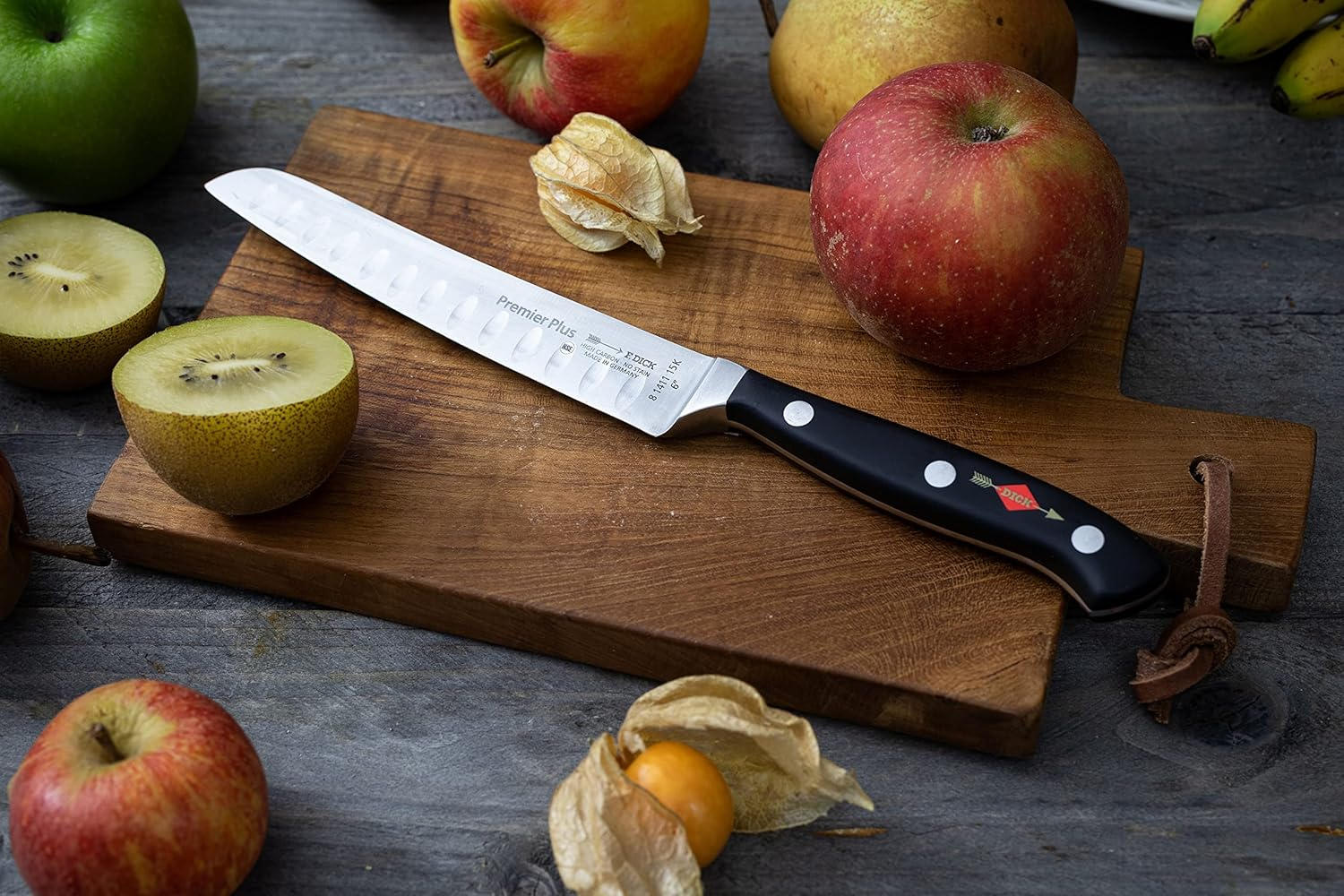 F.Dick Premier plus Utility Knife with Hollow Point, Black, 15 Cm Blade Length image number 4