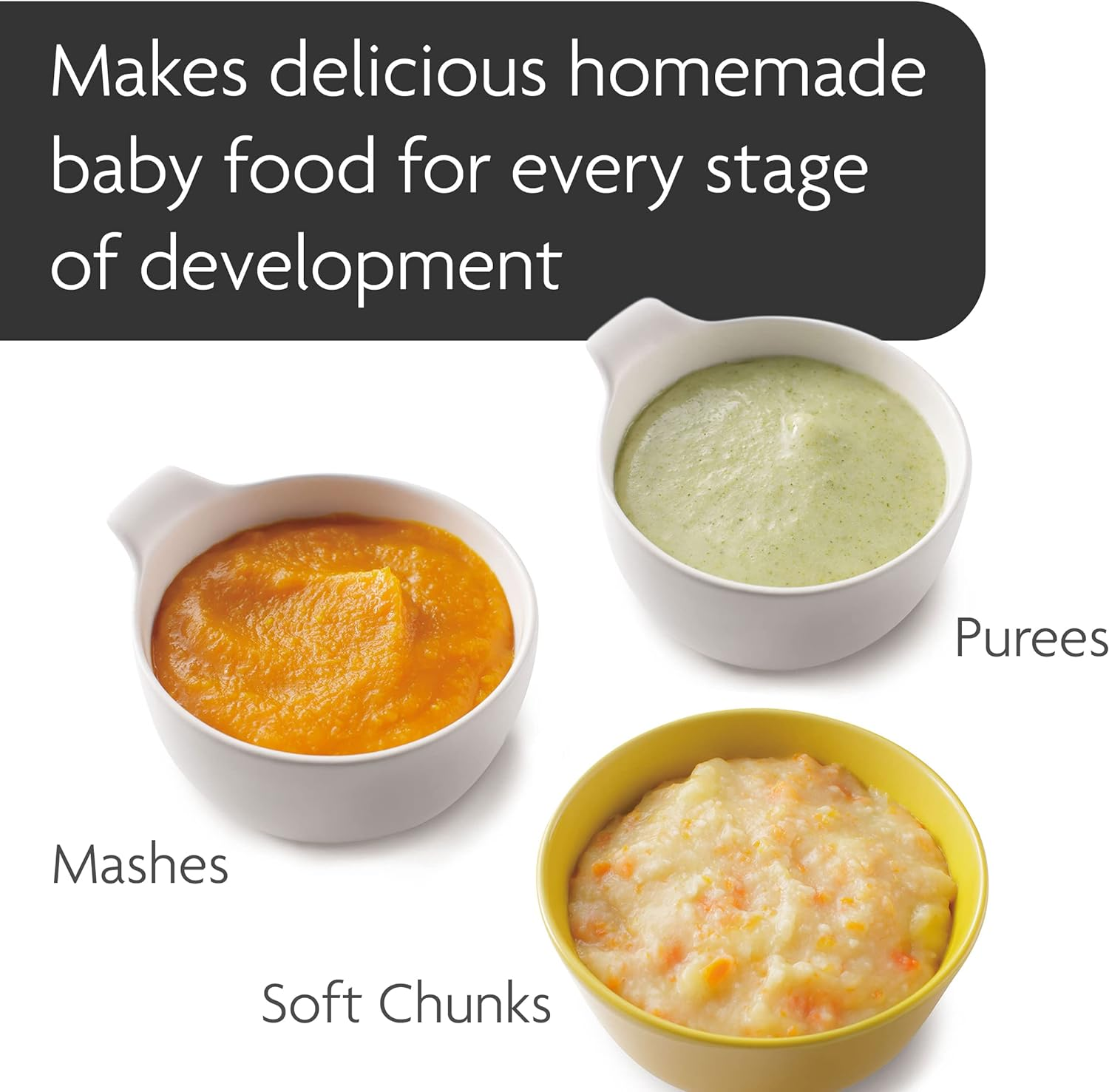 Baby Brezza One Step Baby Food Maker Deluxe &ndash; Cooker and Blender to Steam + Puree in 1 Step &ndash; Auto Shut off - Make Organic Food for Infants and Toddlers - Set of 3 Pouches + 3 Funnels image number 2